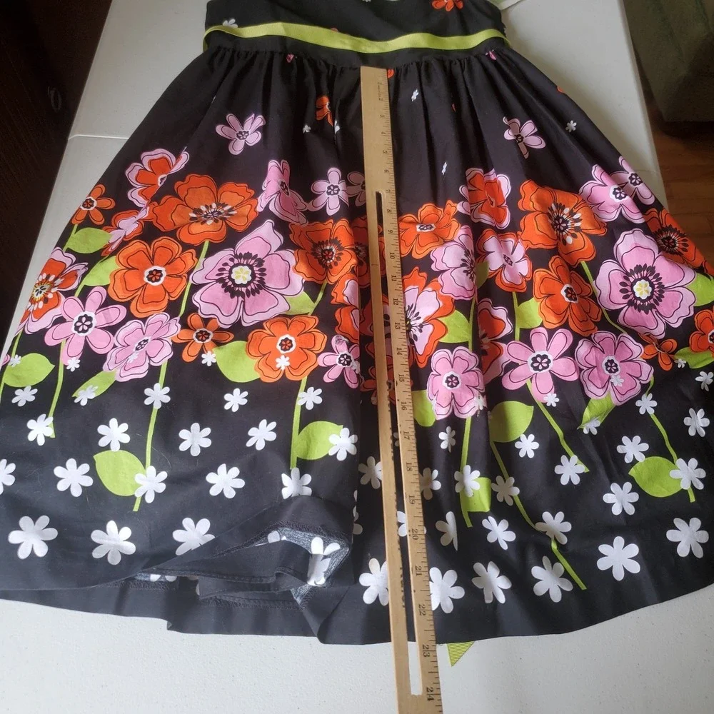 Bonnie Jean Empire Waist‎ Floral Fit Flare Dress Girls 10 Ribbon Sash NEW Party